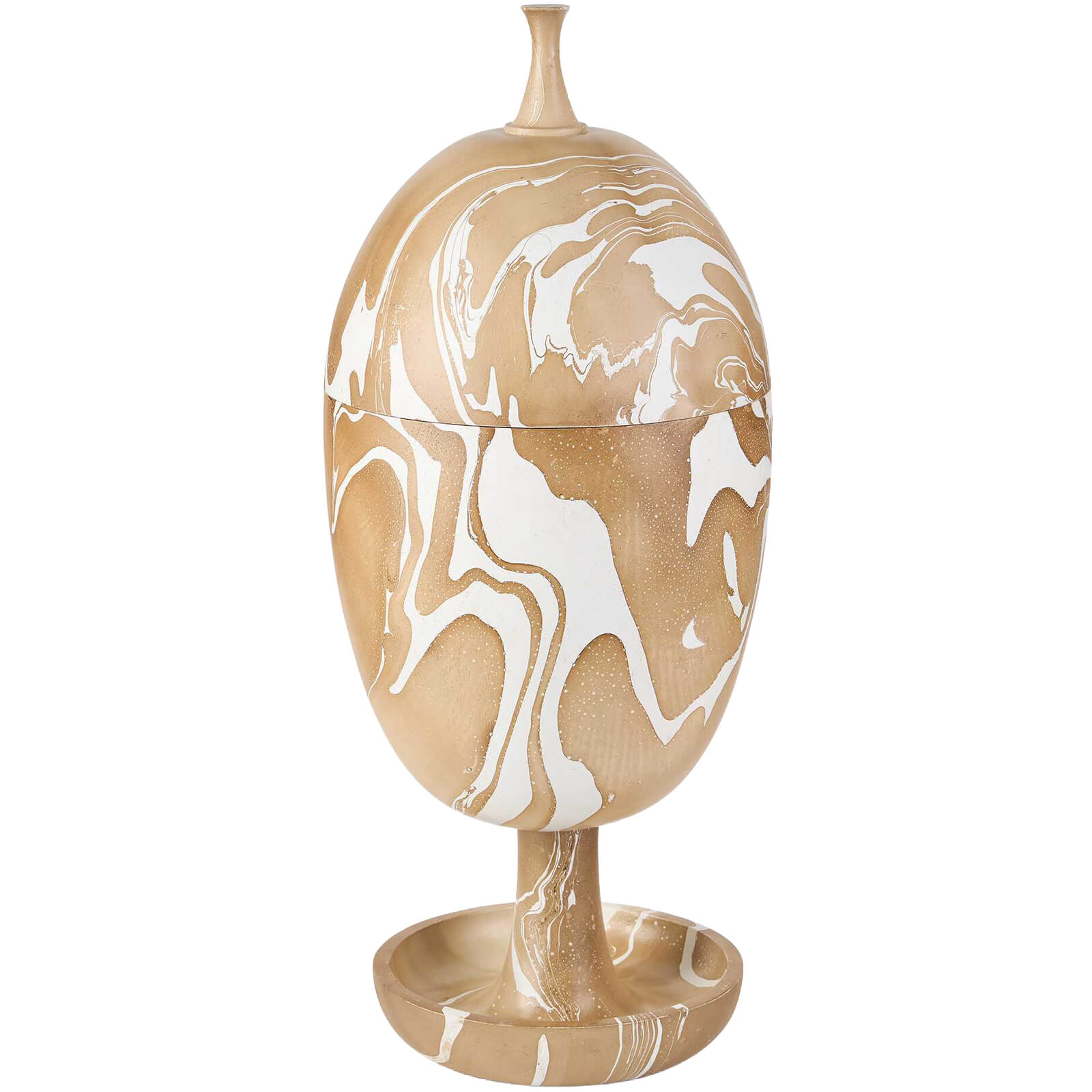 Hadden Hall Urn in Latte Swirl by Uttermost