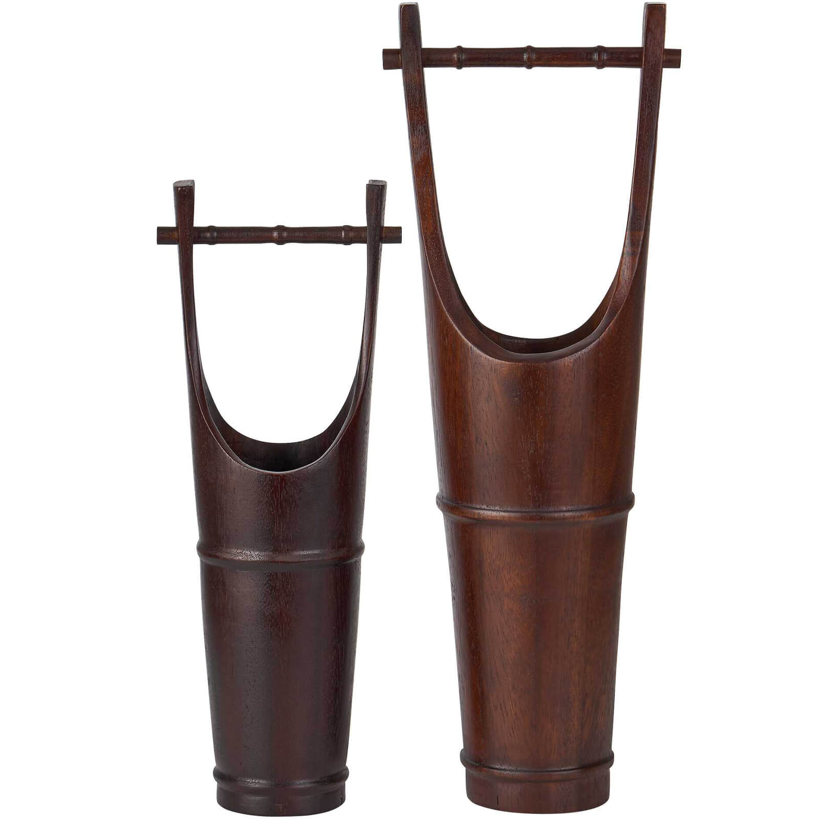 Ikebana Vessels in Dark Walnut - Set of 2 by Uttermost