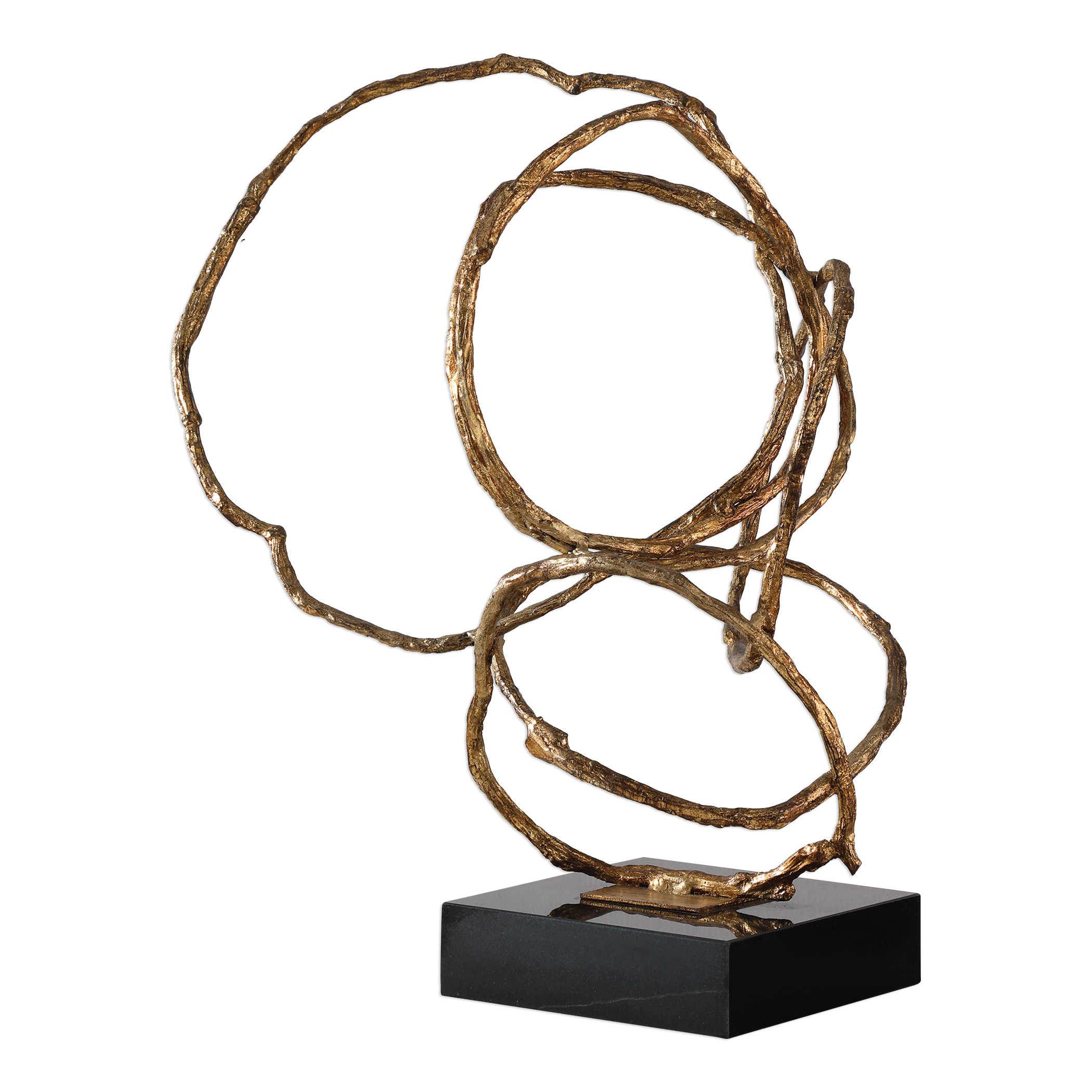 Talya Interlinking Sculpture in Brass by Uttermost