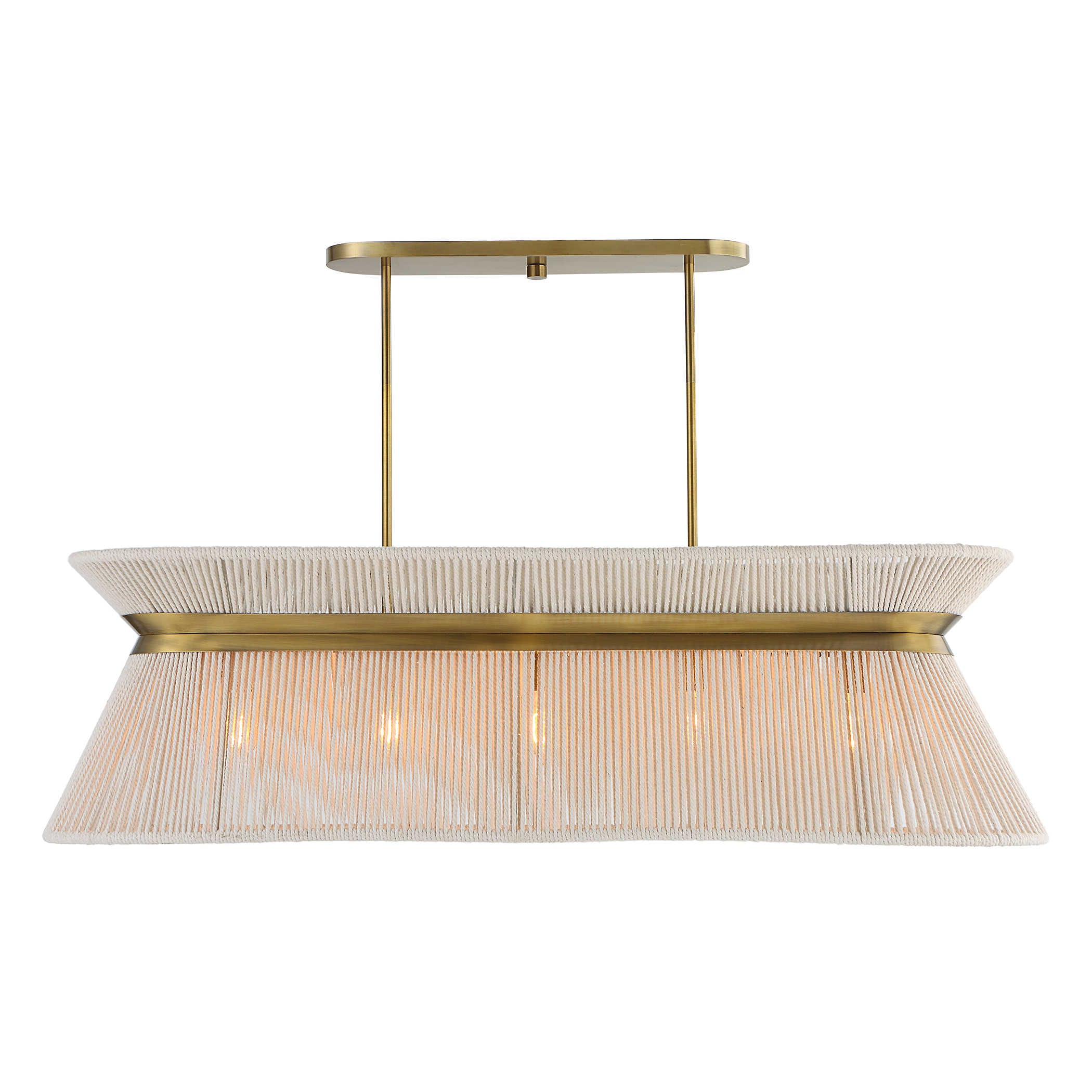 Highly Strung 5 Light Linear Pendant in White by Uttermost