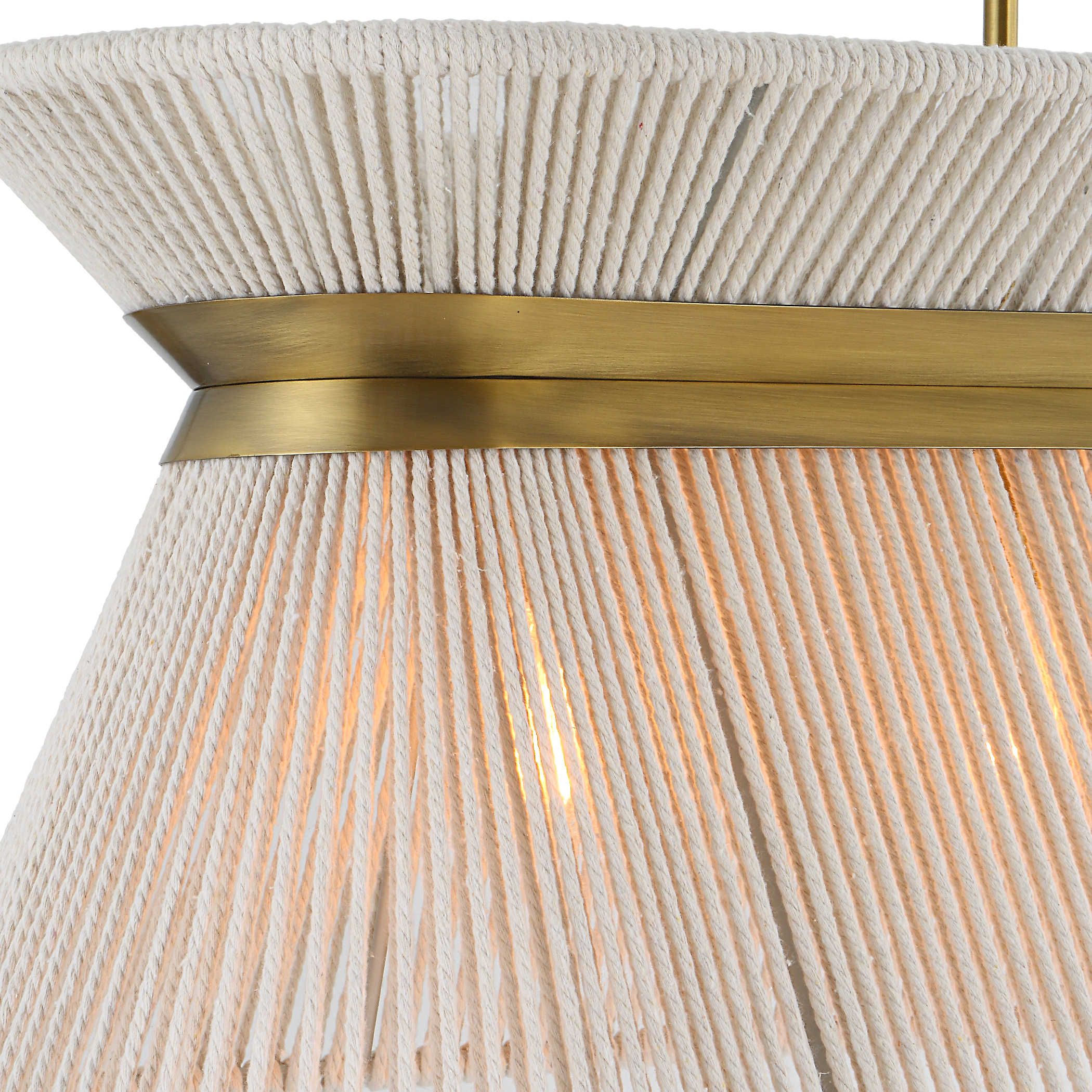Highly Strung 5 Light Linear Pendant in White by Uttermost