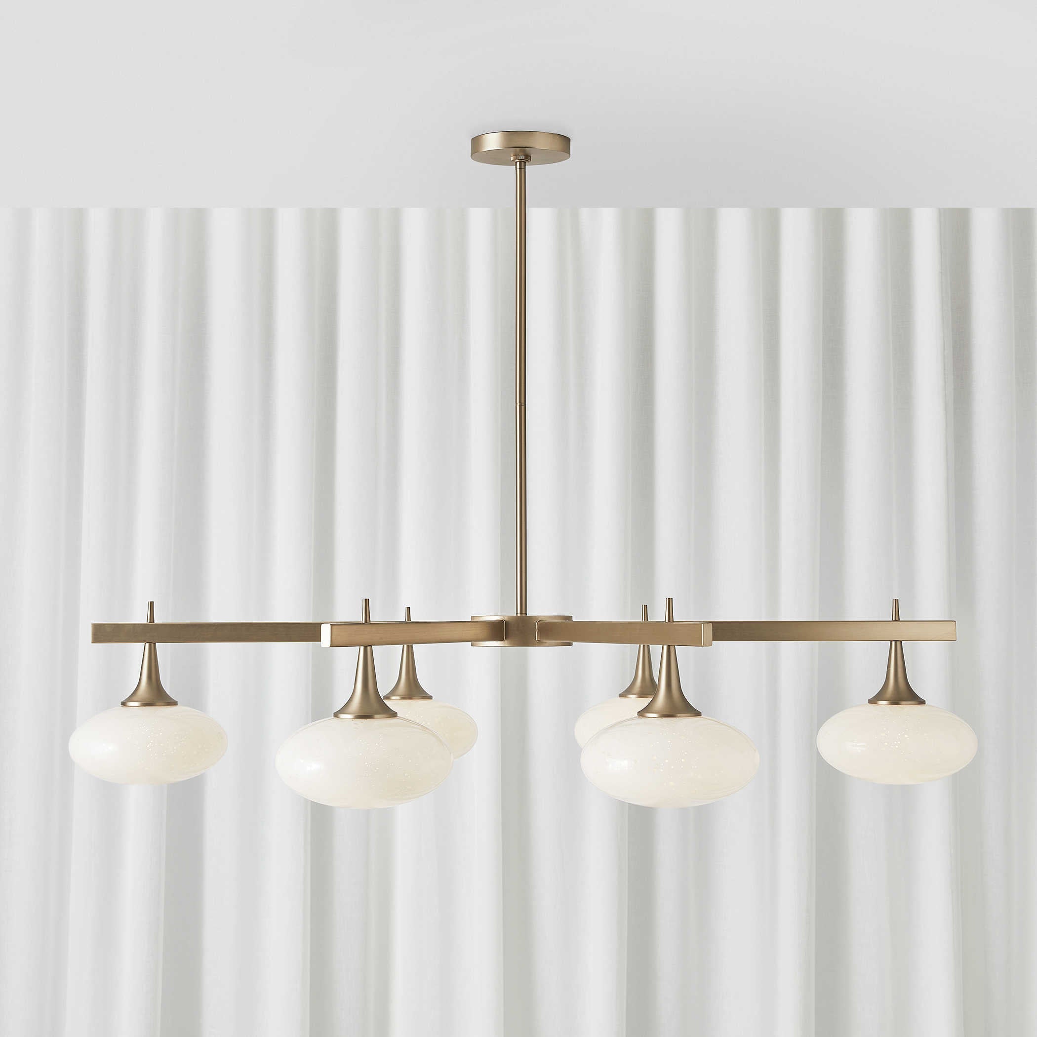 Suspension 6 Light Chandelier in Rich Brass by Uttermost