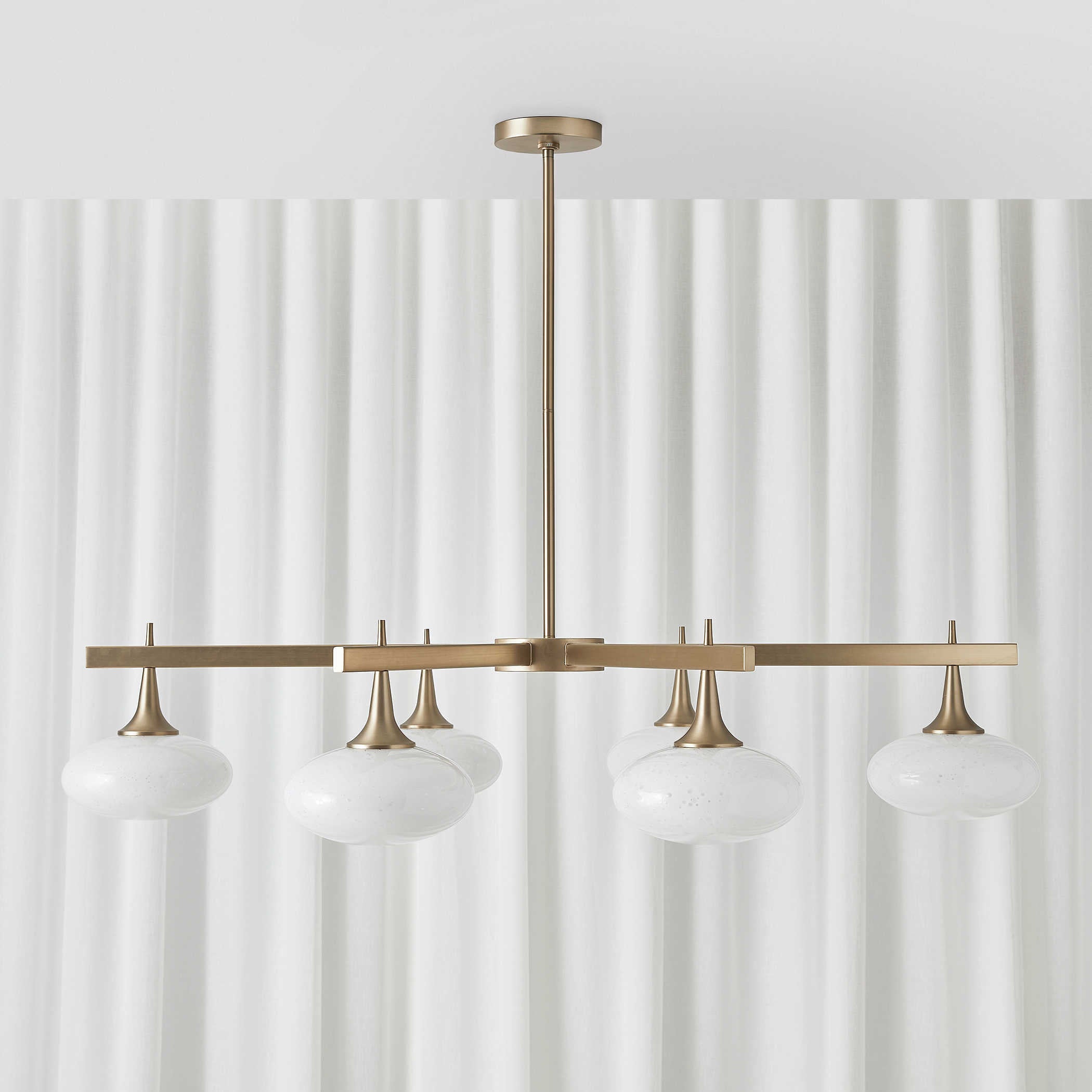 Suspension 6 Light Chandelier in Rich Brass by Uttermost