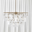 Seeded Shield 8 Light Chandelier by Uttermost