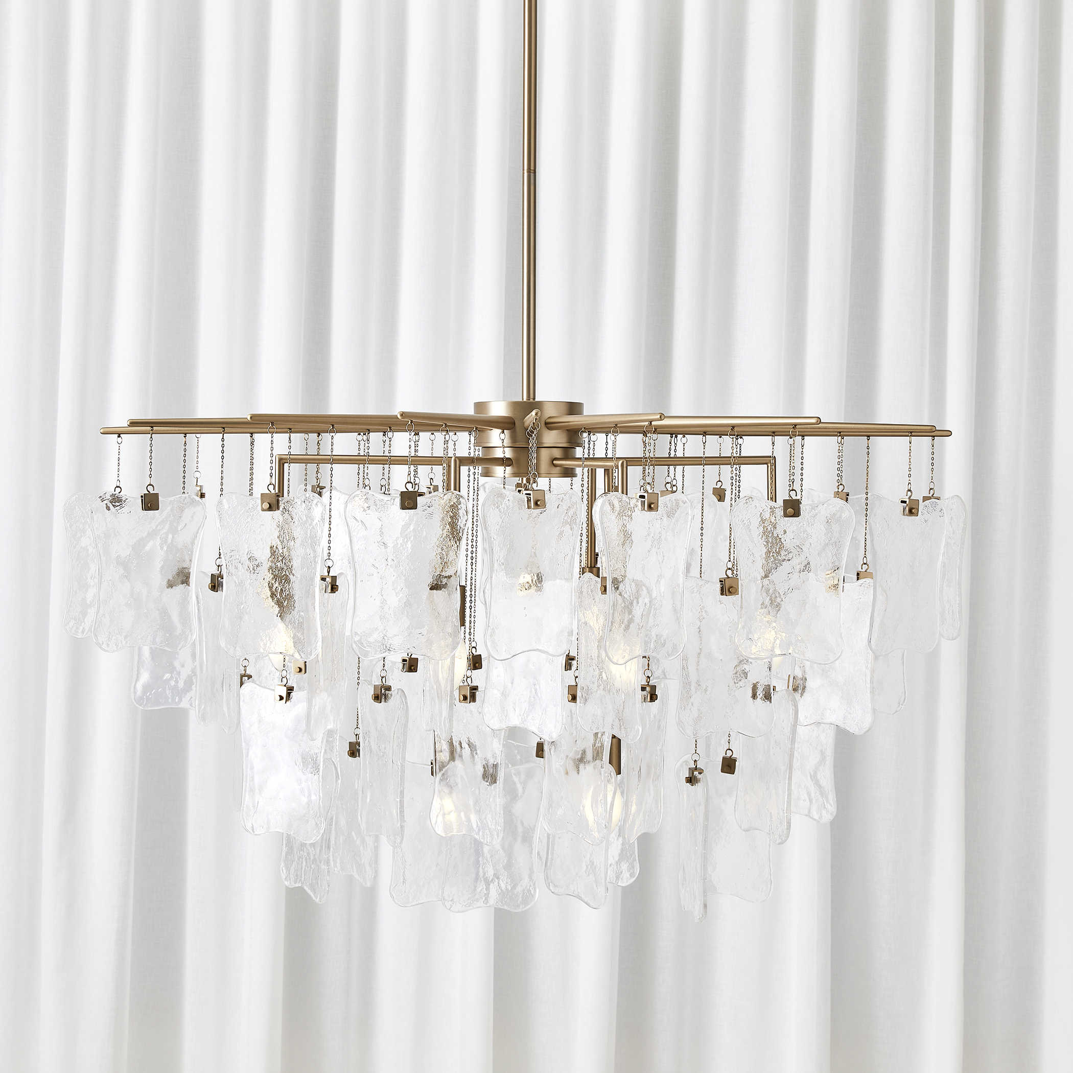 Seeded Shield 8 Light Chandelier by Uttermost