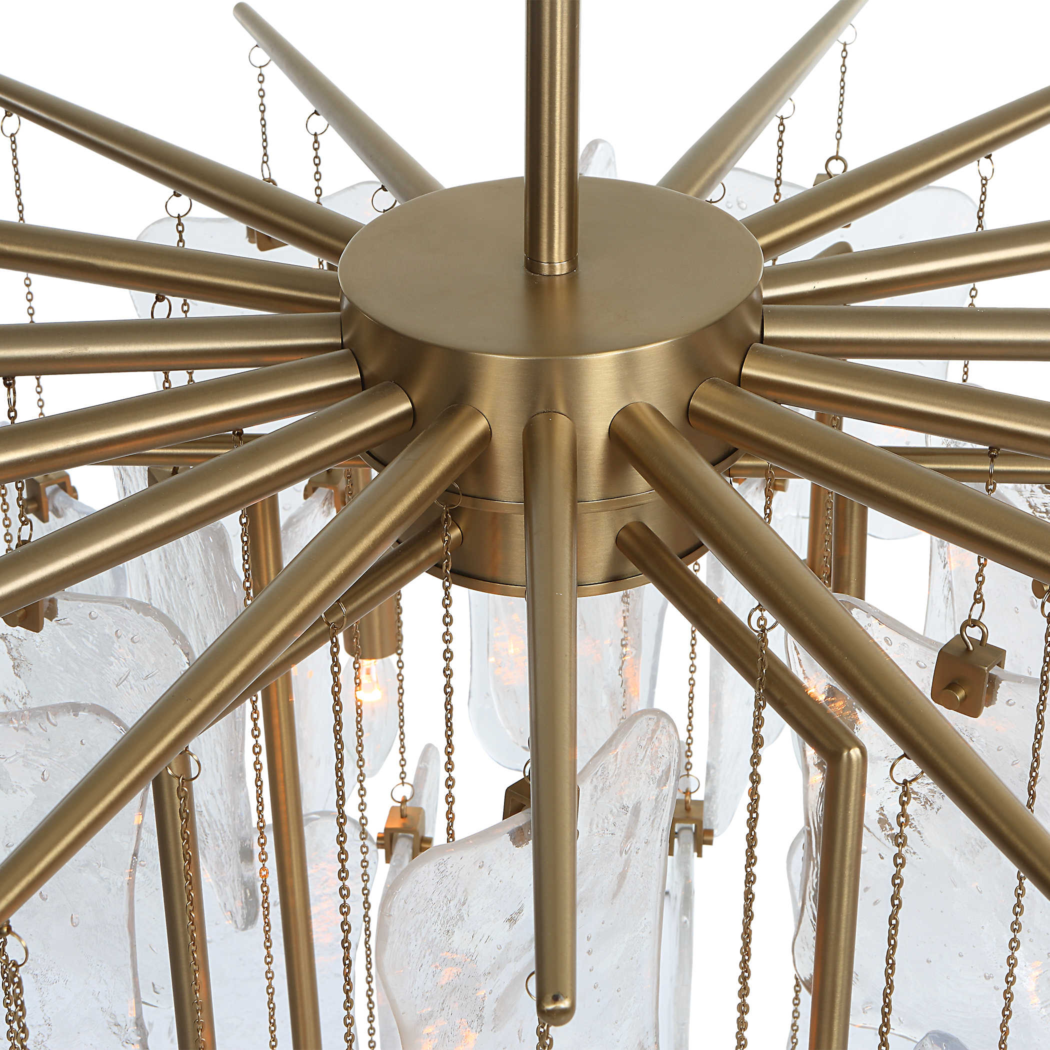 Seeded Shield 8 Light Chandelier by Uttermost