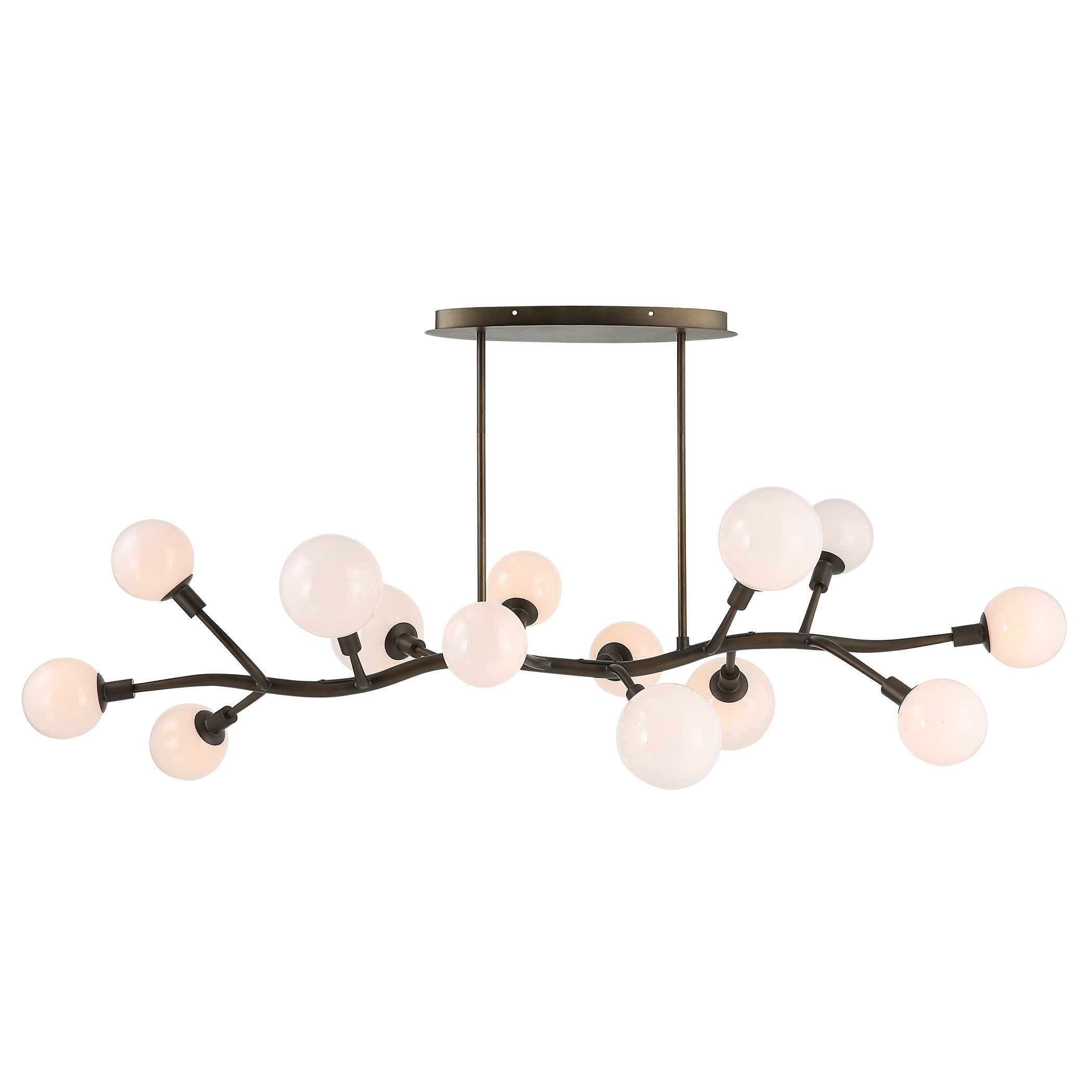 Meandering 14 Light Pendant in Bronze by Uttermost