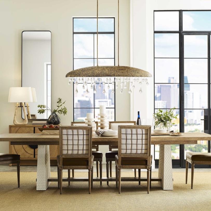 Downpour Brass & Glass Droplet Pendant by Uttermost
