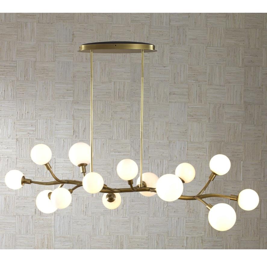 Meandering 14 Light Pendant in Brass by Uttermost