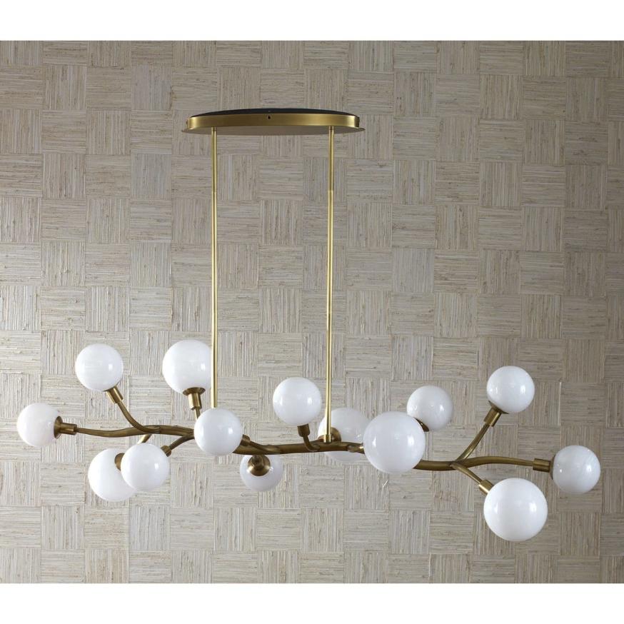 Meandering 14 Light Pendant in Brass by Uttermost