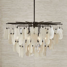 Seeded Shield 8 Light Chandelier in Champagne by Uttermost