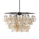 Seeded Shield 8 Light Chandelier in Champagne by Uttermost