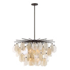 Seeded Shield 8 Light Chandelier in Champagne Uttermost