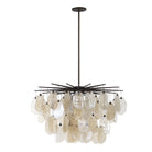 Seeded Shield 8 Light Chandelier in Champagne Uttermost