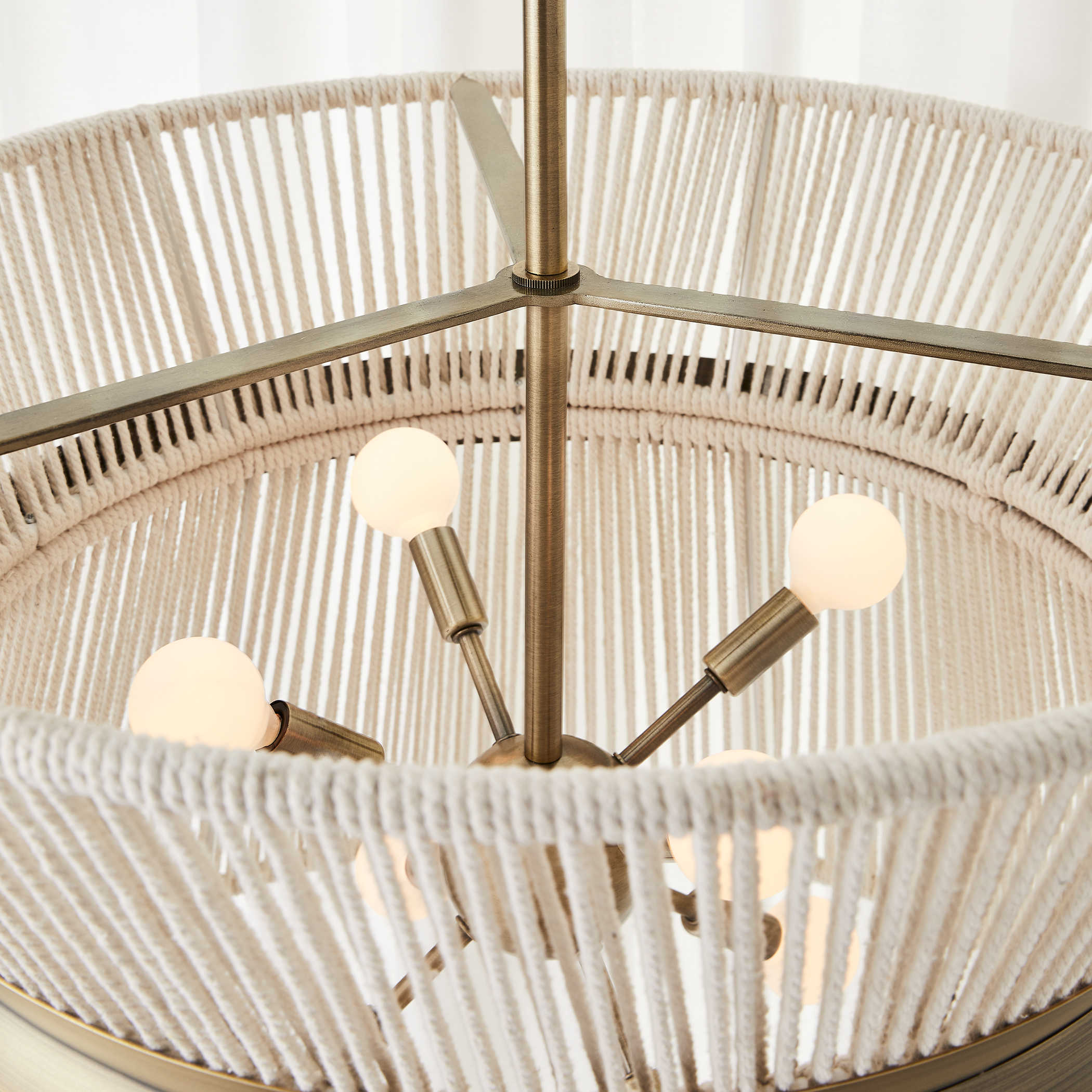 Highly Strung 8 Light Pendant in White by Uttermost