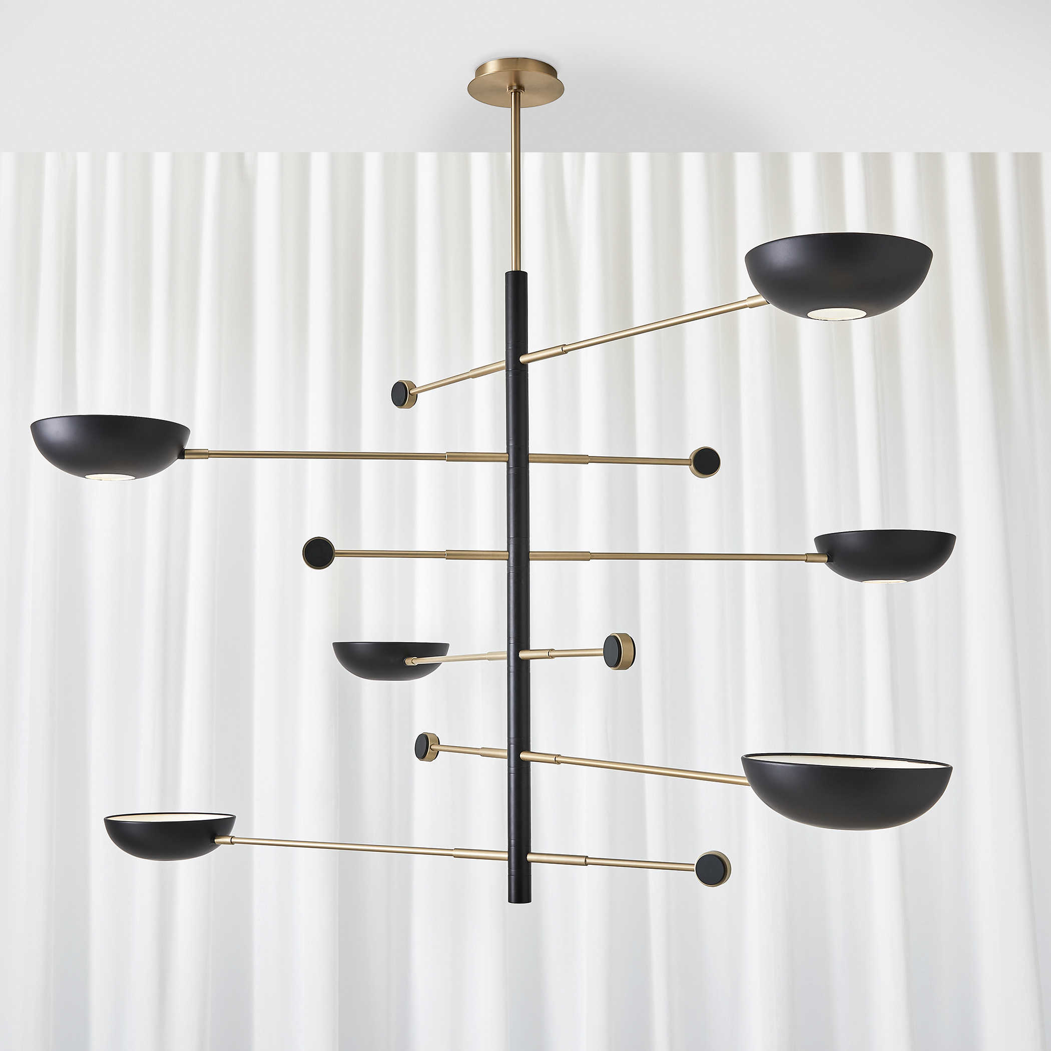 Swinger 6 Light Pendant in Black by Uttermost
