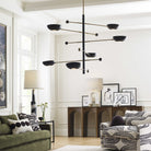 Swinger 6 Light Pendant in Black by Uttermost