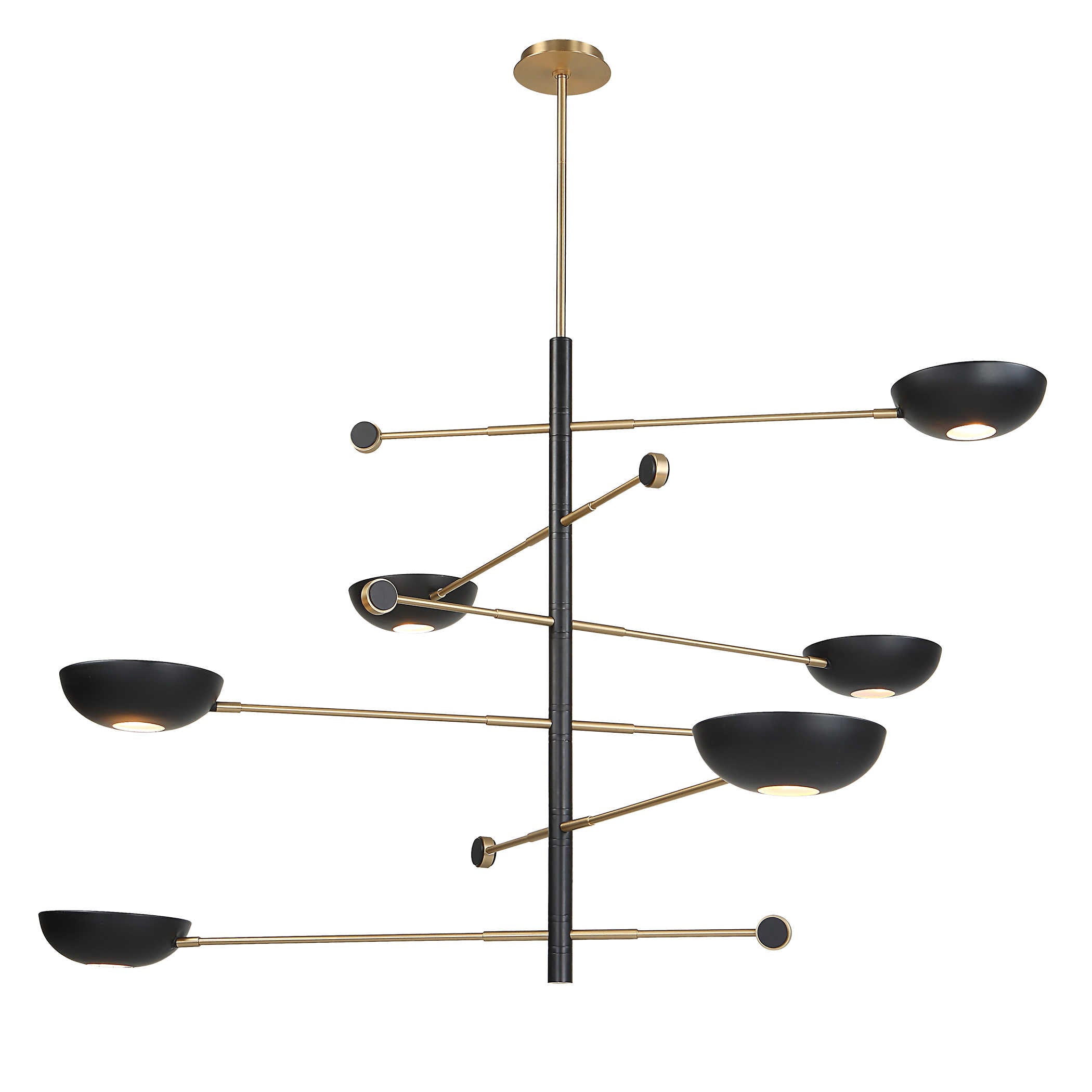 Swinger 6 Light Pendant in Black by Uttermost
