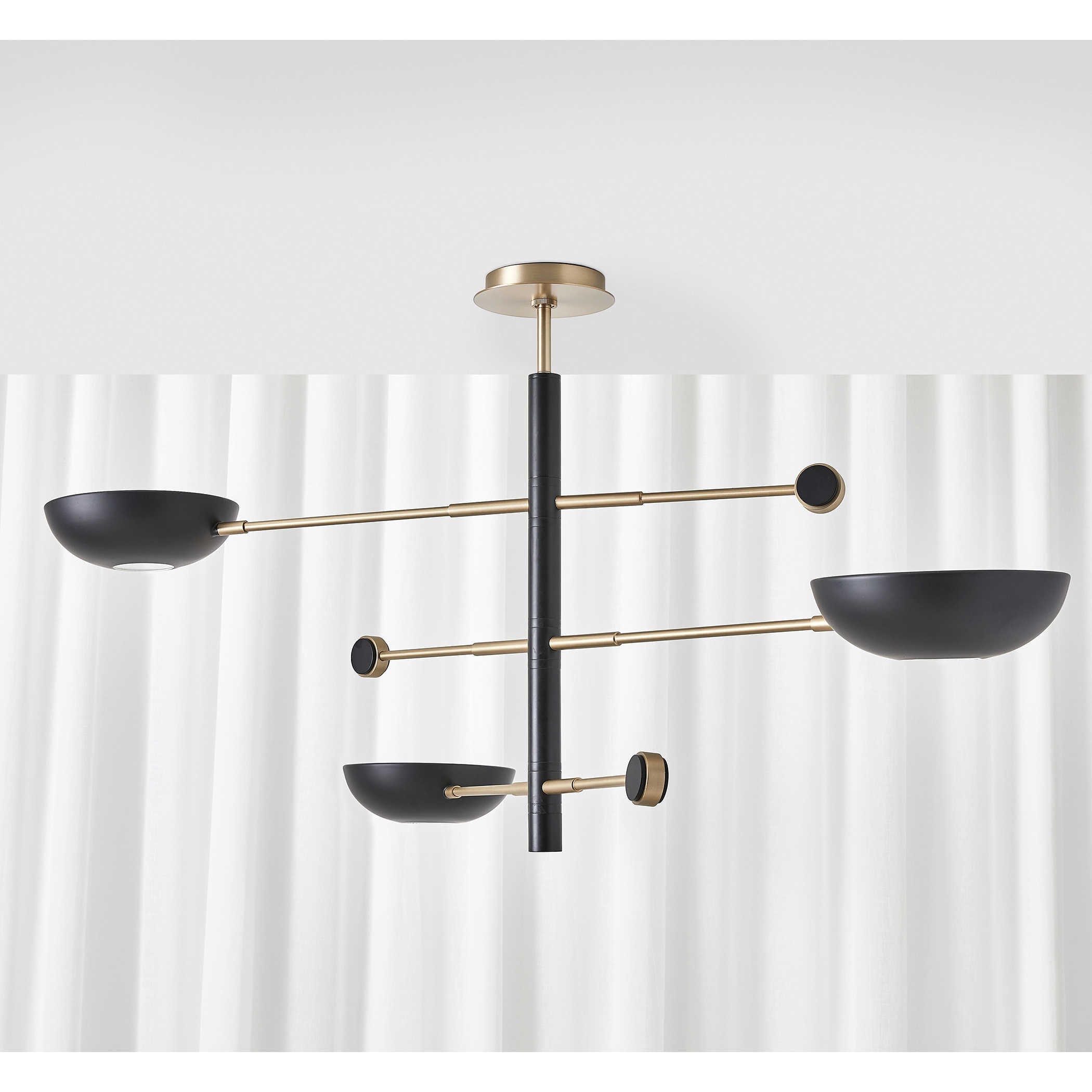 Swinger 3 Light Pendant in Black by Uttermost