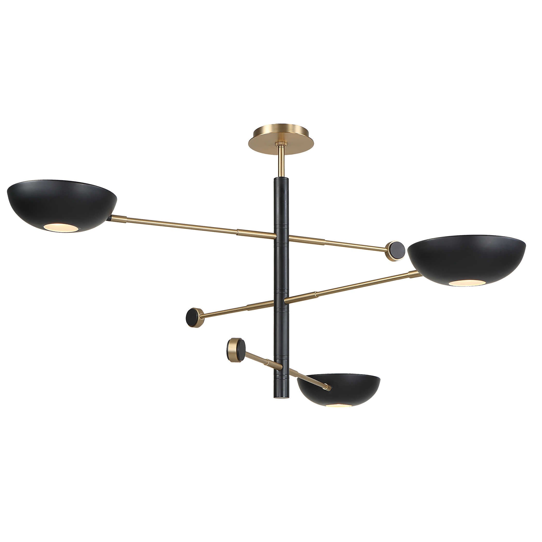 Swinger 3 Light Pendant in Black by Uttermost
