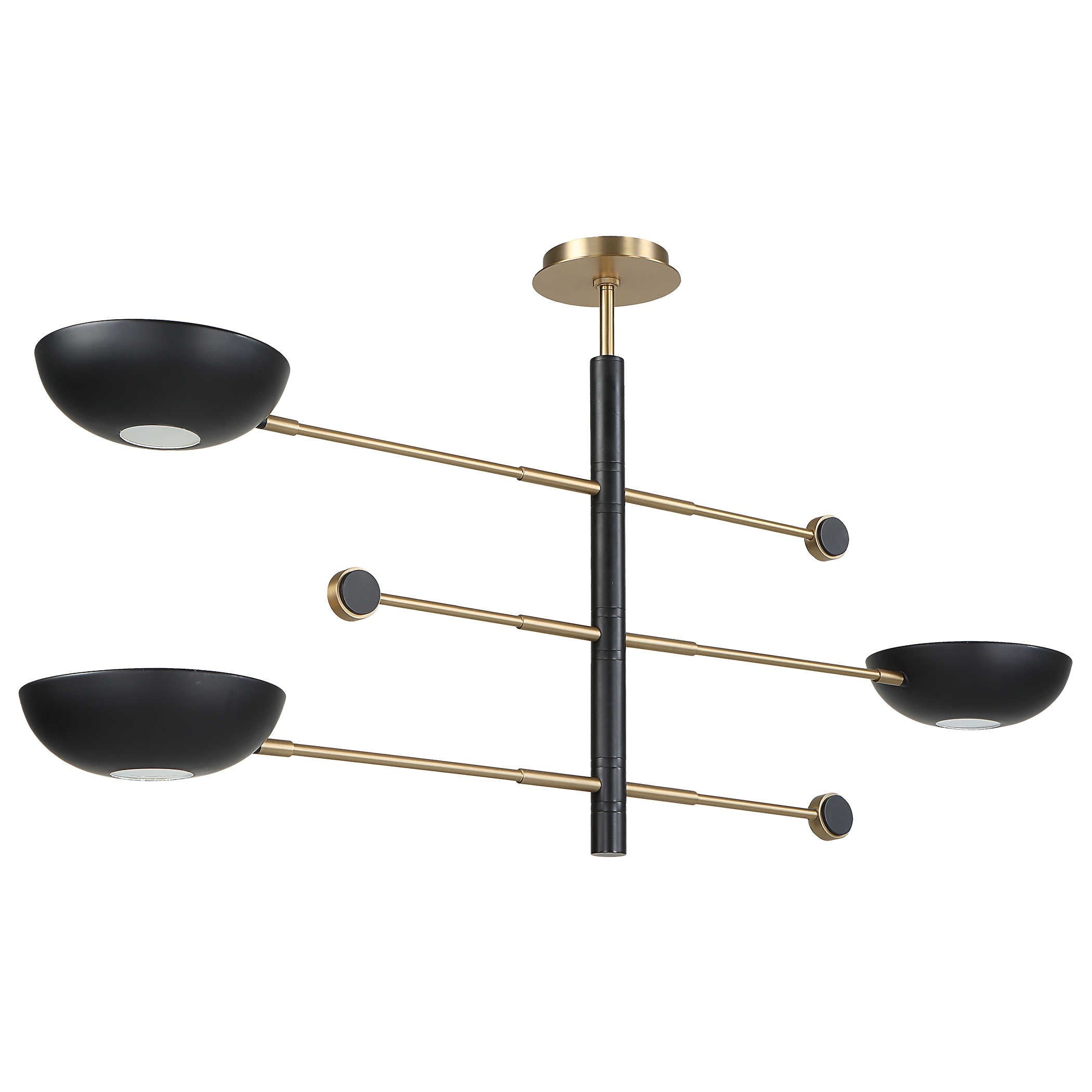Swinger 3 Light Pendant in Black by Uttermost
