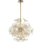 Champagne Lily Pads 9 Light Pendant Uttermost