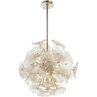 Champagne Lily Pads 9 Light Pendant Uttermost