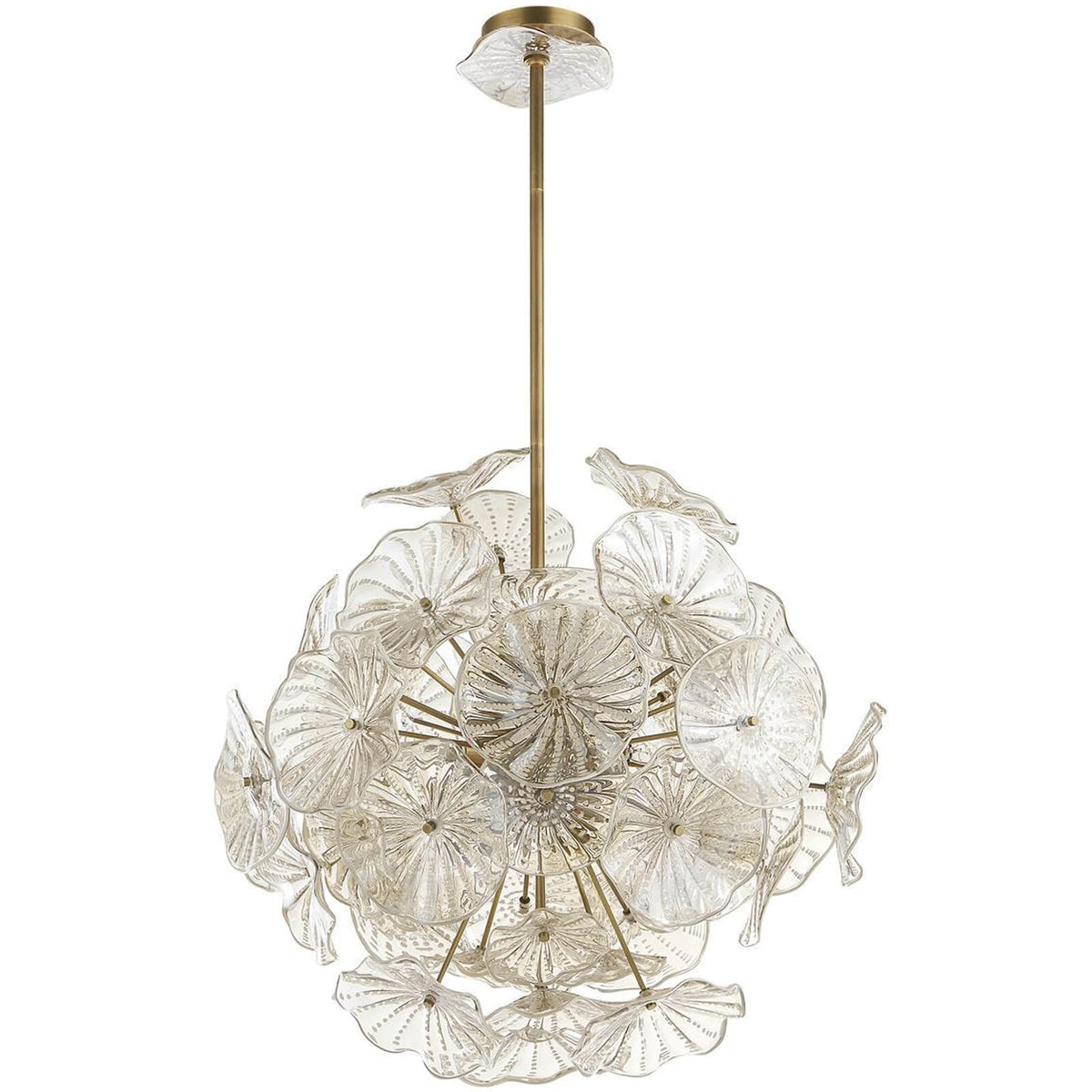 Champagne Lily Pads 9 Light Pendant Uttermost