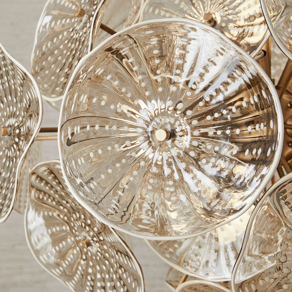Champagne Lily Pads 9 Light Pendant Uttermost