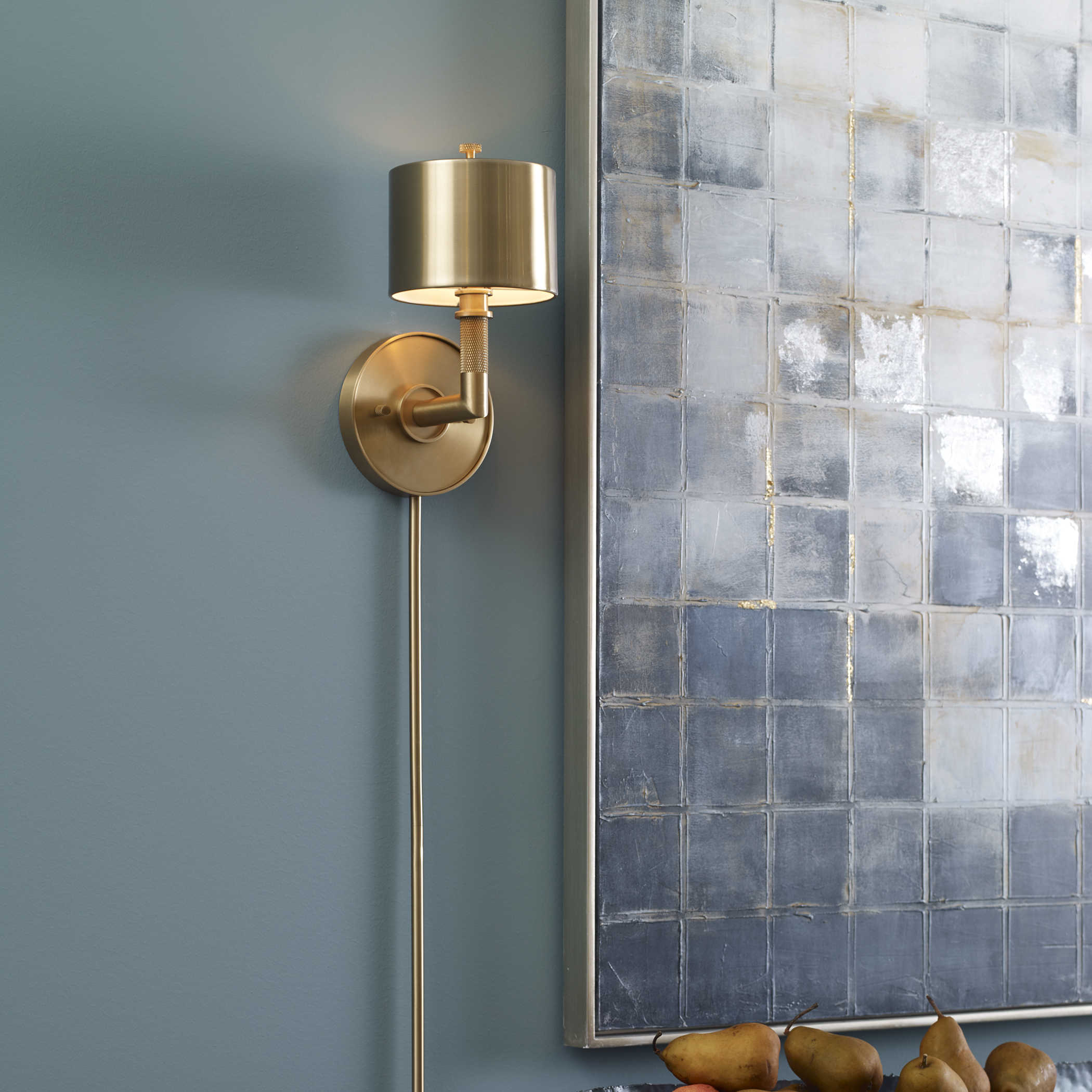 Knurl Wall Light - Brass by Uttermost