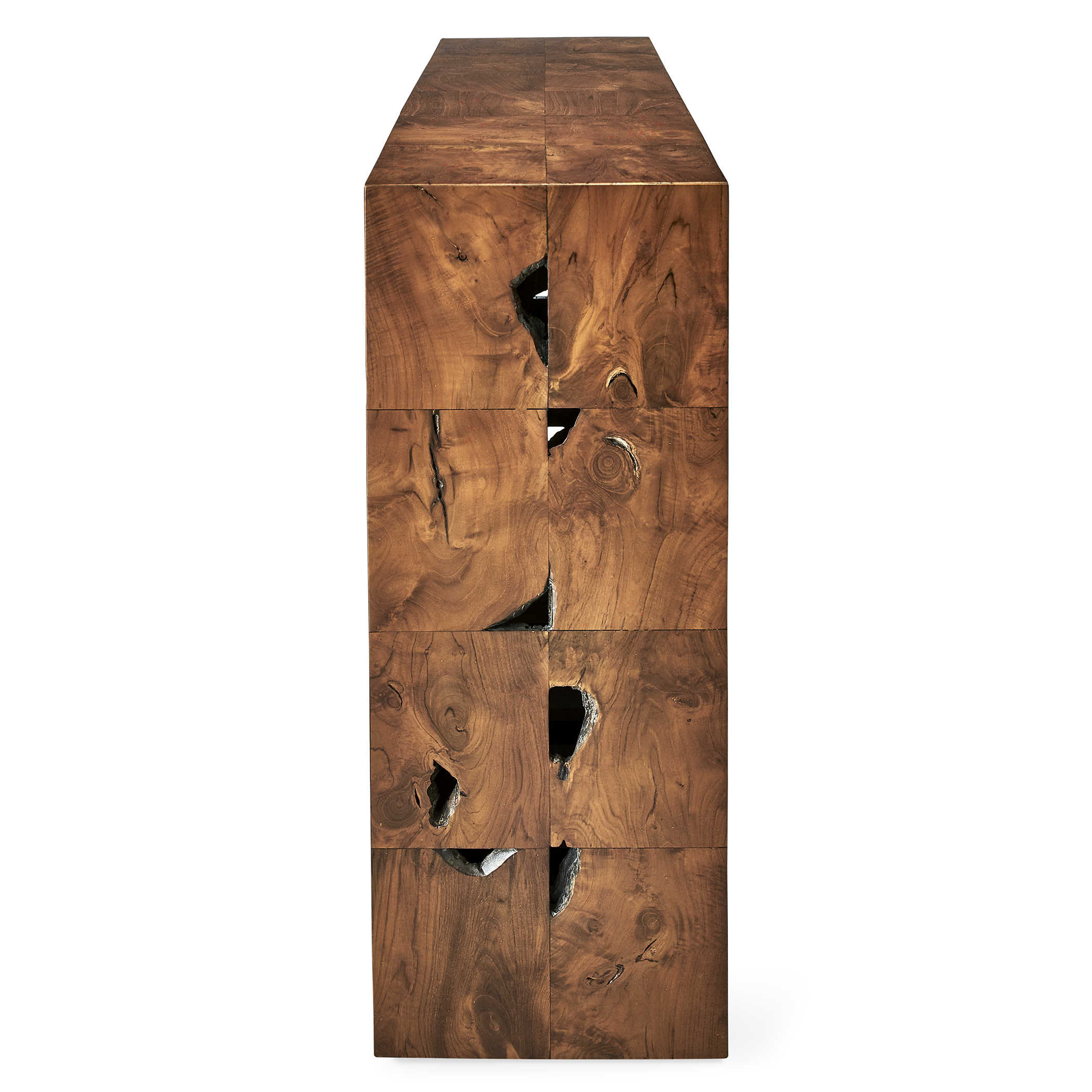 Teak Tac Toe Console Table - Caramel by Uttermost