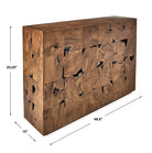 Teak Tac Toe Console Table - Caramel by Uttermost