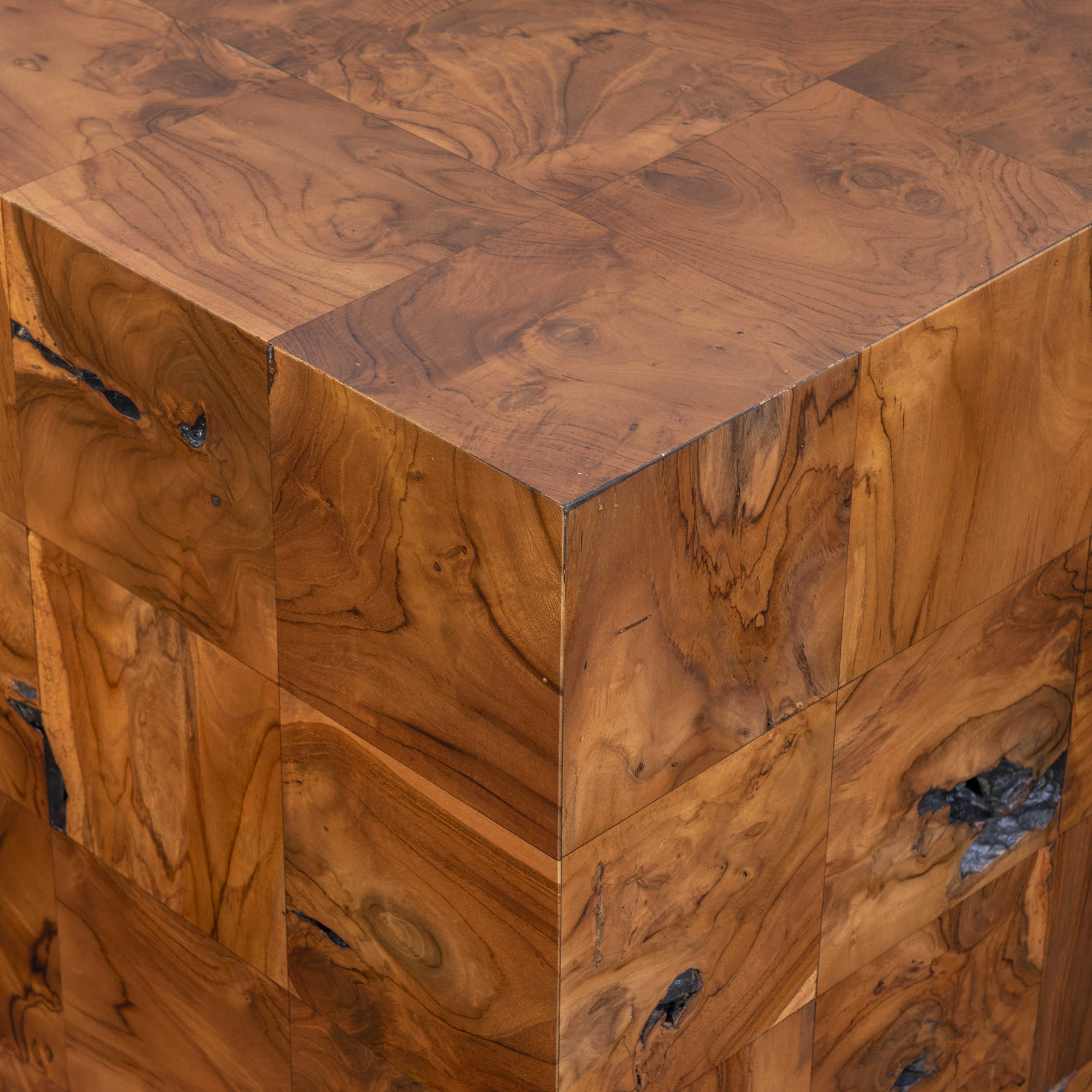 Teak Tac Toe End Table - Caramel by Uttermost