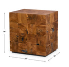 Teak Tac Toe End Table - Caramel by Uttermost