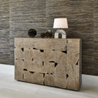 Teak Tac Toe Console Table - Light by Uttermost