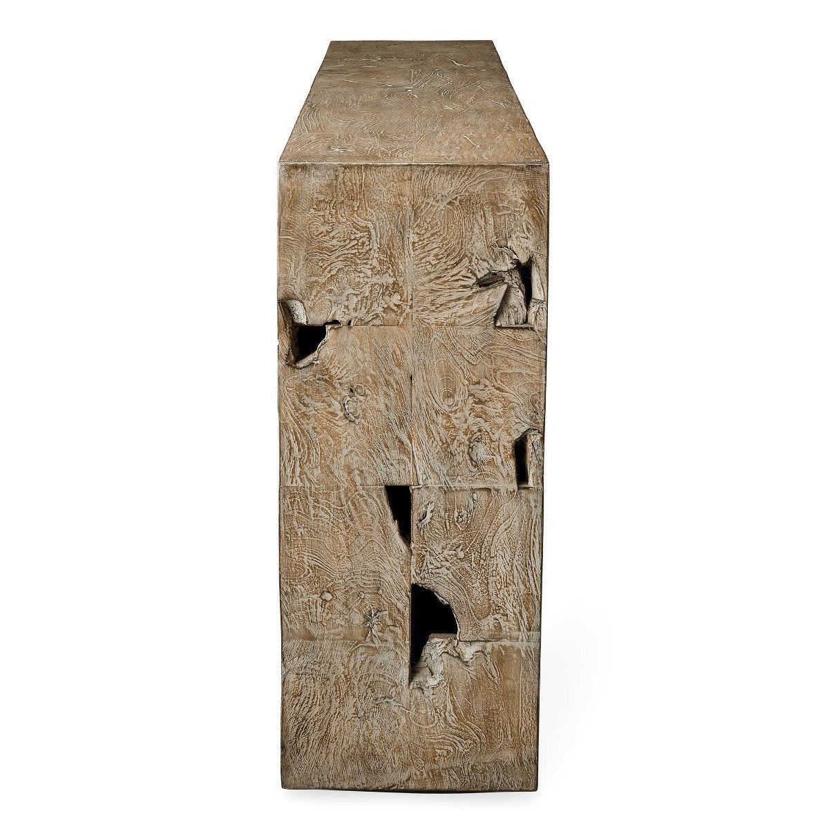 Teak Tac Toe Console Table - Light by Uttermost