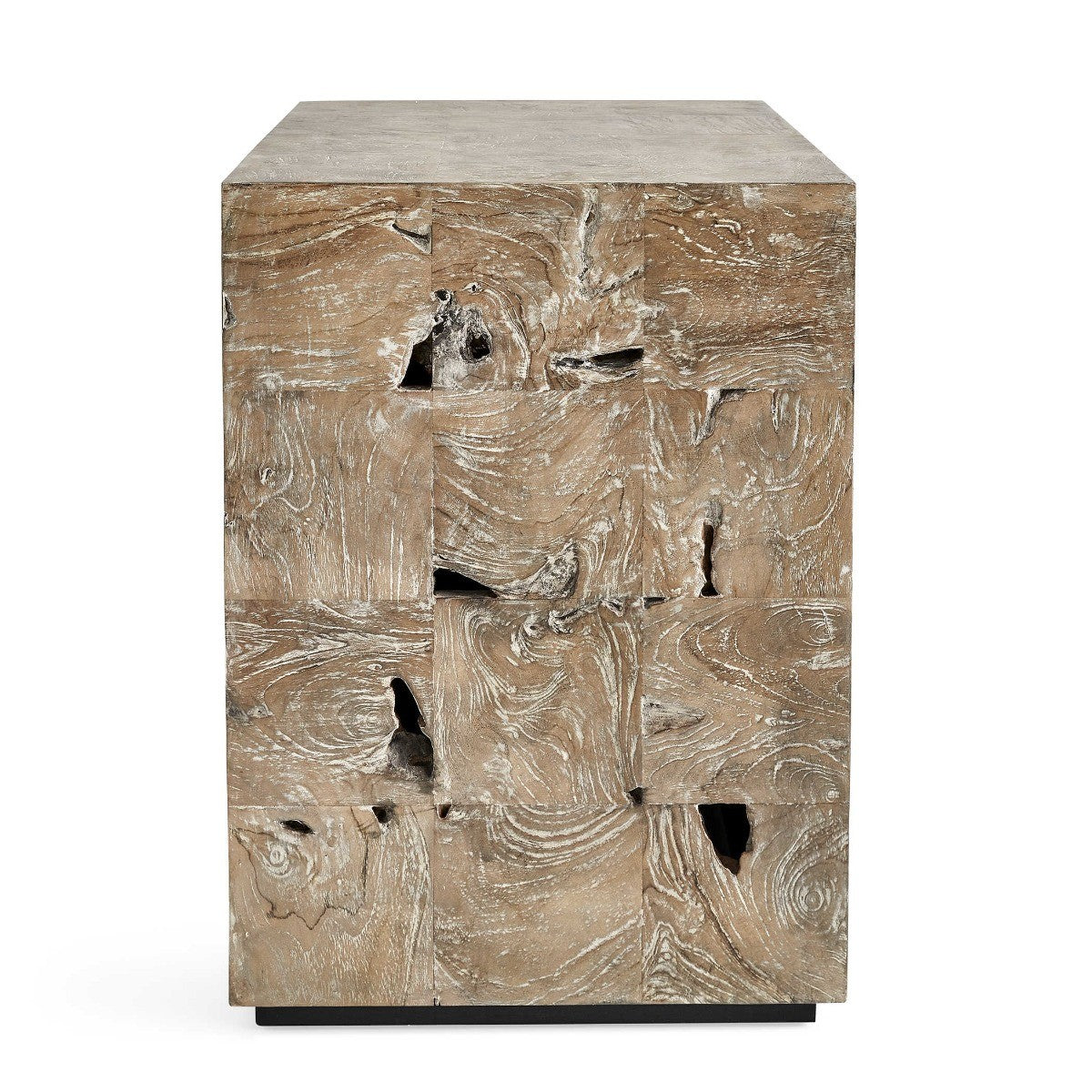 Teak Tac Toe End Table - Light by Uttermost