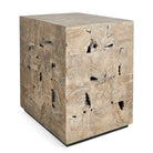 Teak Tac Toe End Table - Light by Uttermost