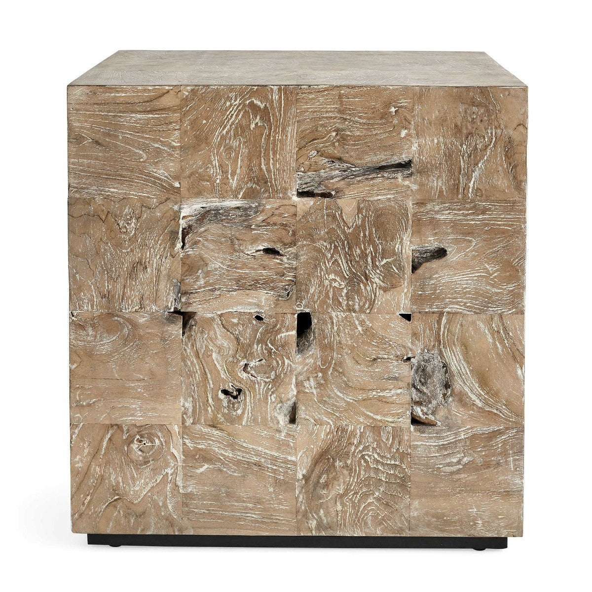 Teak Tac Toe End Table - Light by Uttermost