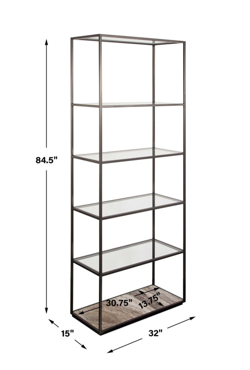 Floating Plane Etagere in Bronze by Uttermost