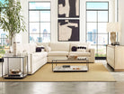 Floating Plane End Table - Travertine/Bronze by Uttermost