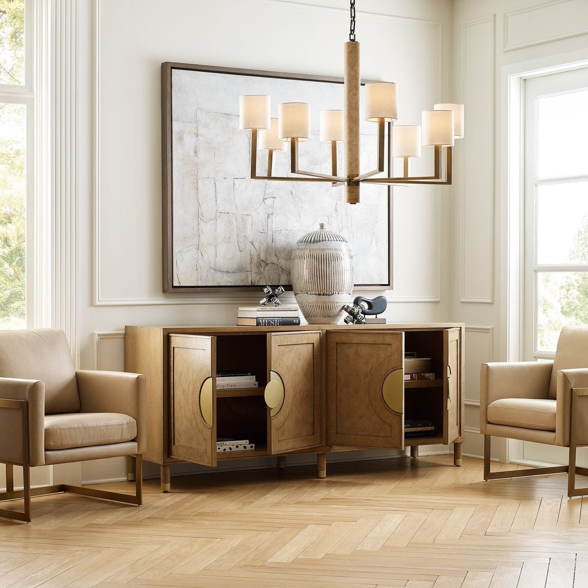 Palais 4 Door Cabinet - Light by Uttermost