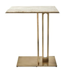 Cantilever Accent Table - Travertine & Brass by Uttermost