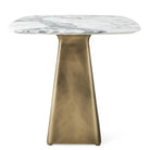 Equilateral Side Table Marble/Brass by Uttermost