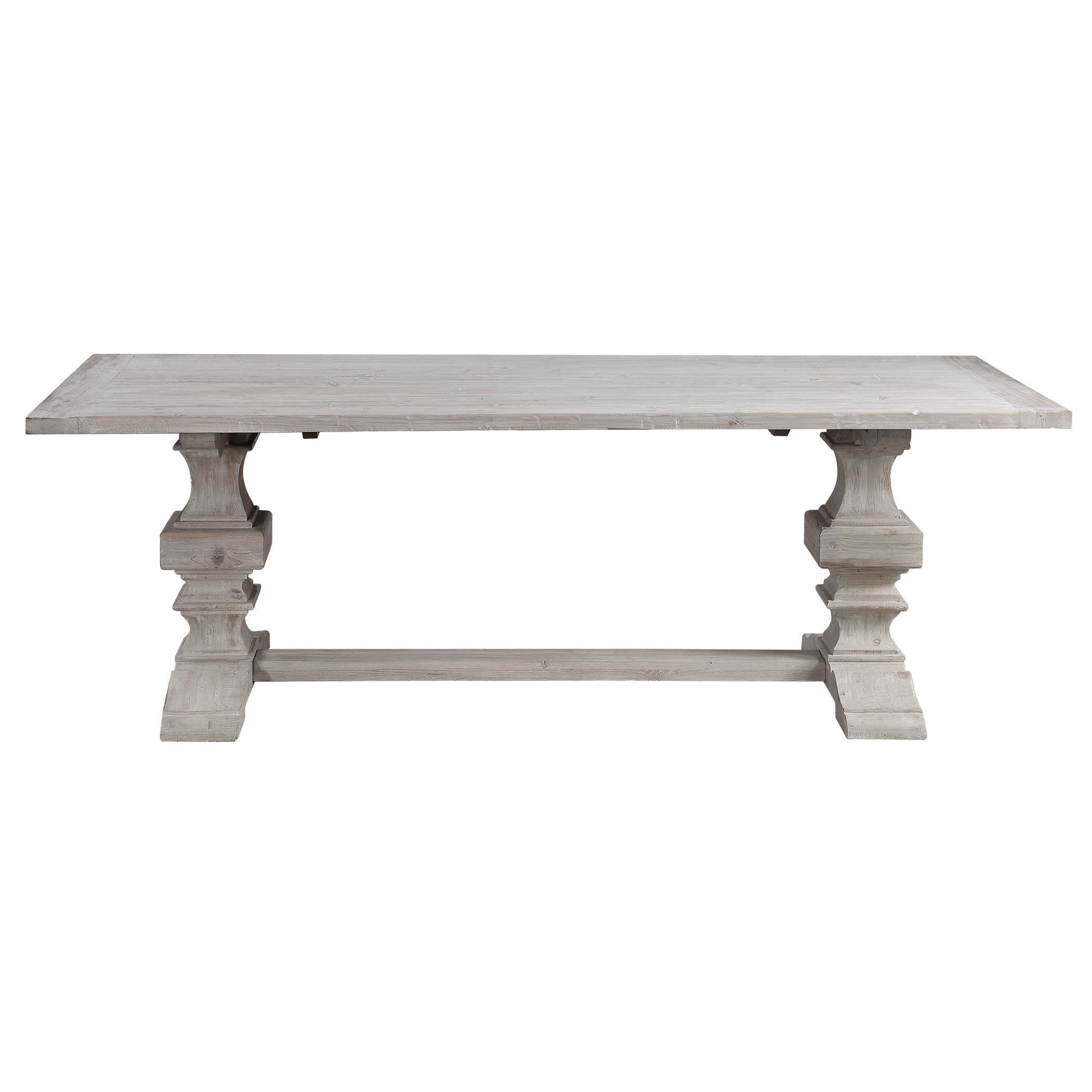 Baldrick Extending Dining Table in White by Uttermost