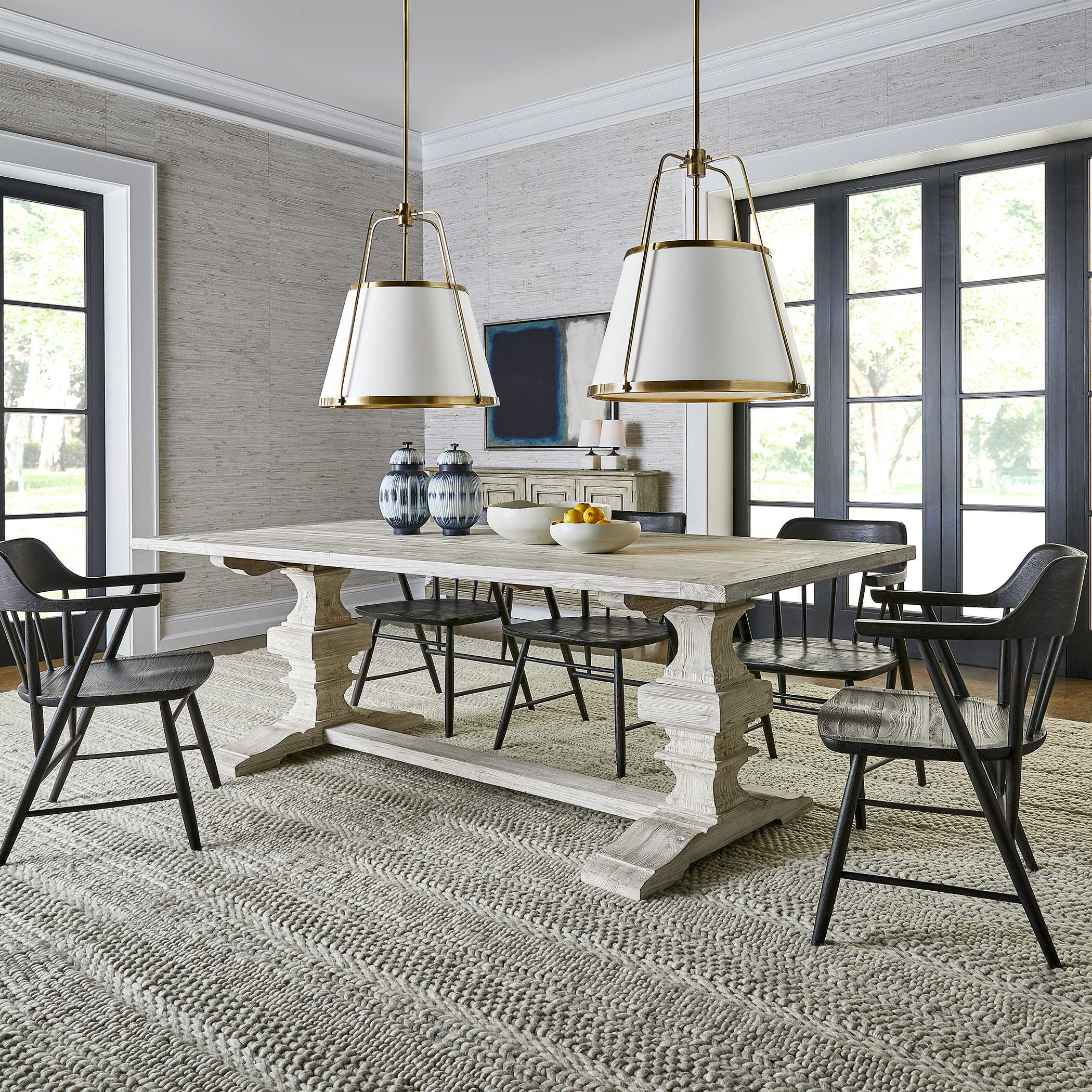 Baldrick Extending Dining Table in White by Uttermost