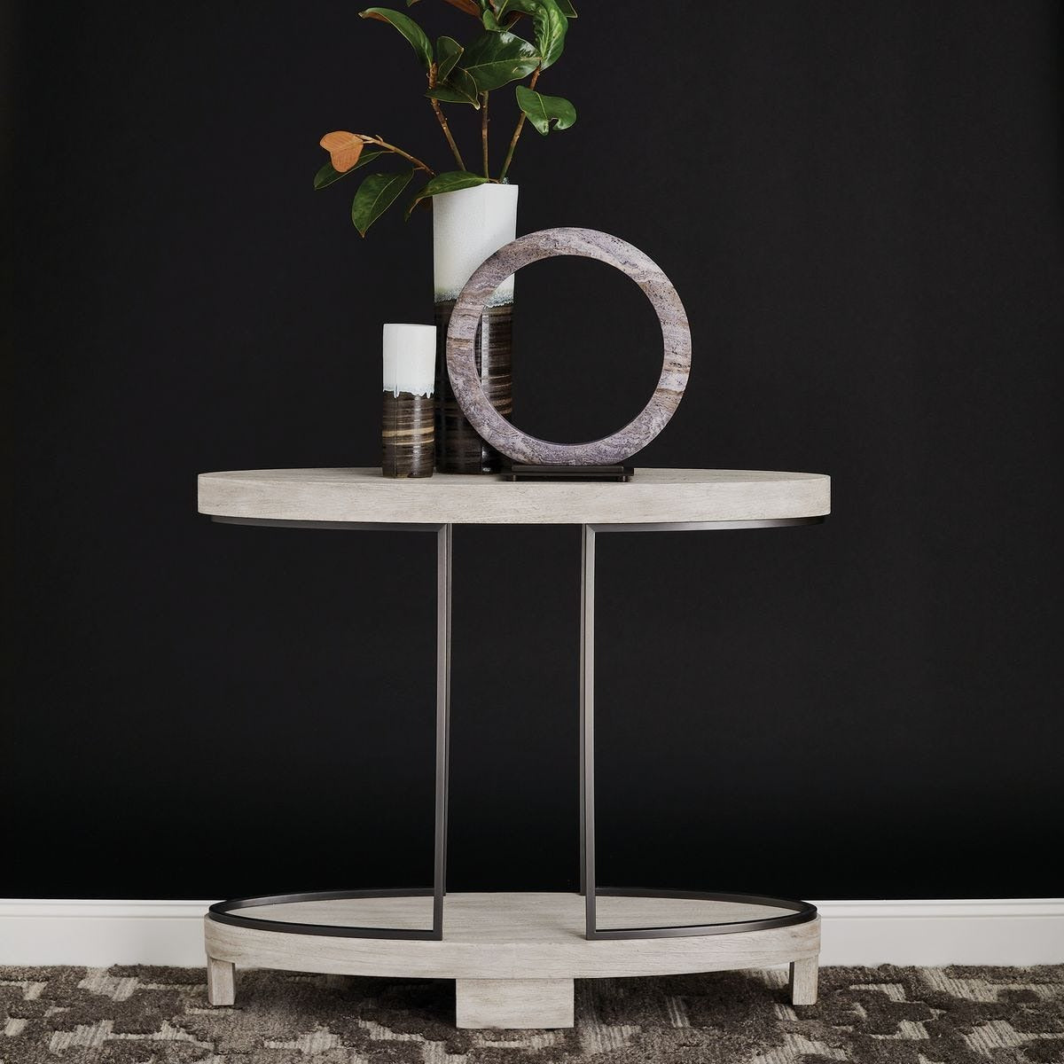 Ovoid Console Table - Scrubbed Elm by Uttermost