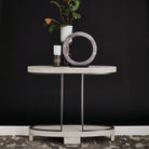 Ovoid Console Table - Scrubbed Elm by Uttermost