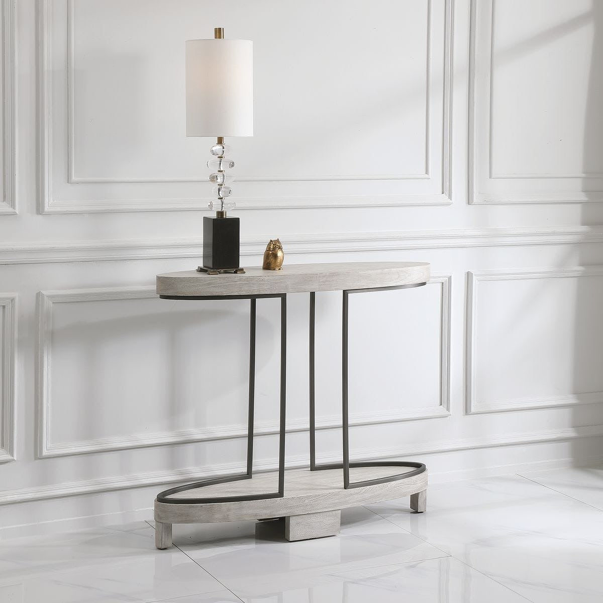 Ovoid Console Table - Scrubbed Elm by Uttermost
