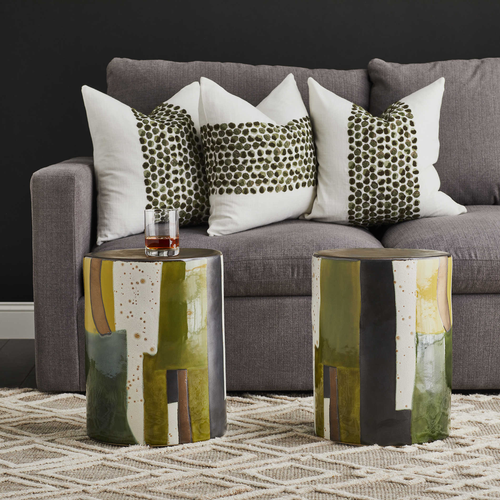 Graph Green Stool by Uttermost